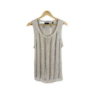 EYN Neutral Open Knit Tank Top Sz Large